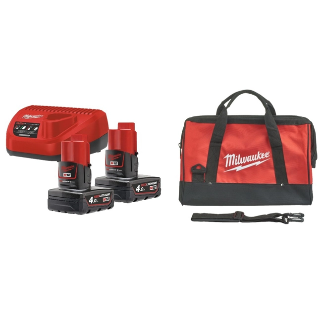 Vendita online Kit 2 batterie 12V 4.0Ah + caricabatterie